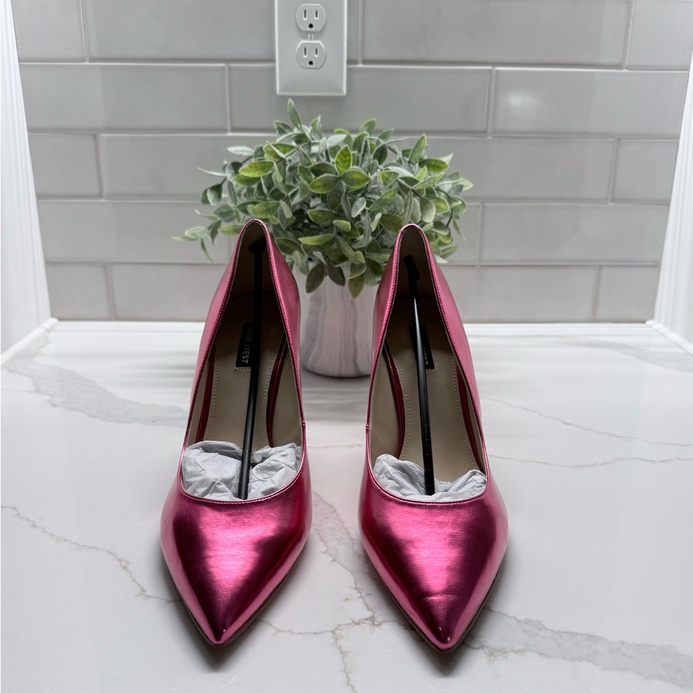 Nine West Shiny Pink Heels
